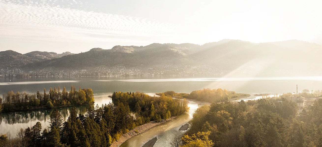 Kanderdelta Blick auf das Kanderdelta mit seiner natürlichen Flusslandschaft