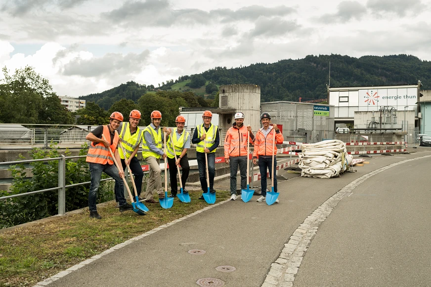 Spatenstich zur neuen Fischaufstiegshilfe Spatenstich zur neuen Fischaufstiegshilfe